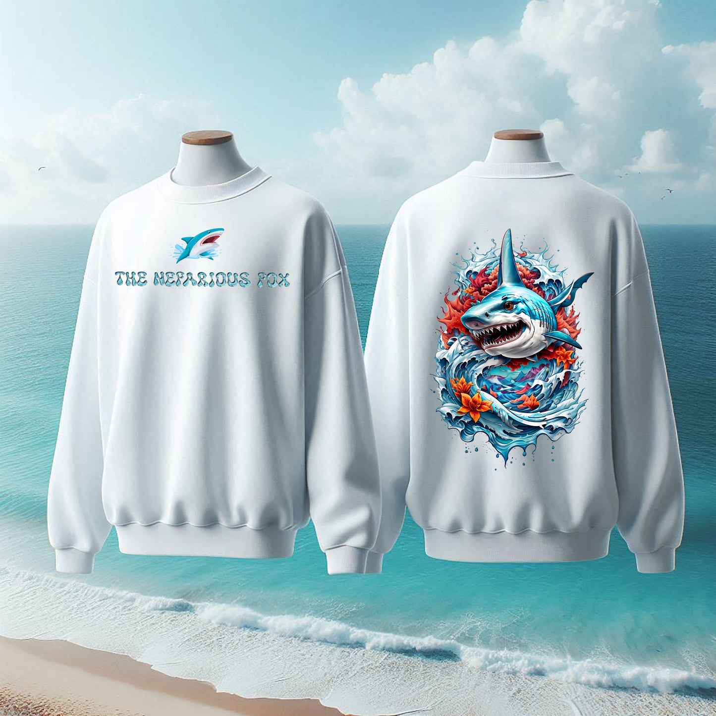 Fins Of Fury Oversized Sweatshirt
