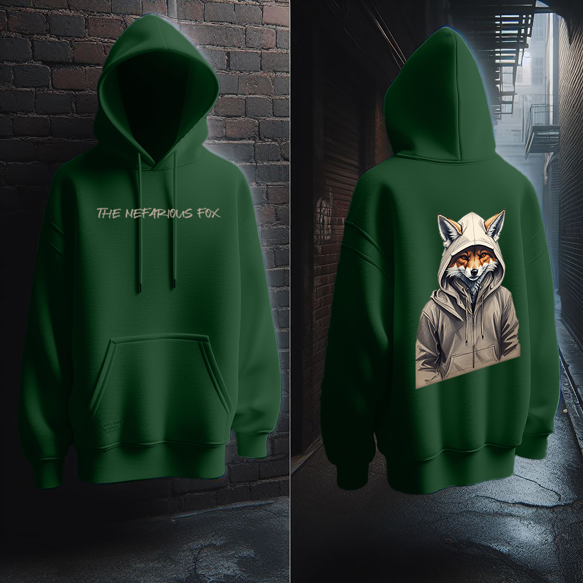 Fox green 2024 and black hoodie