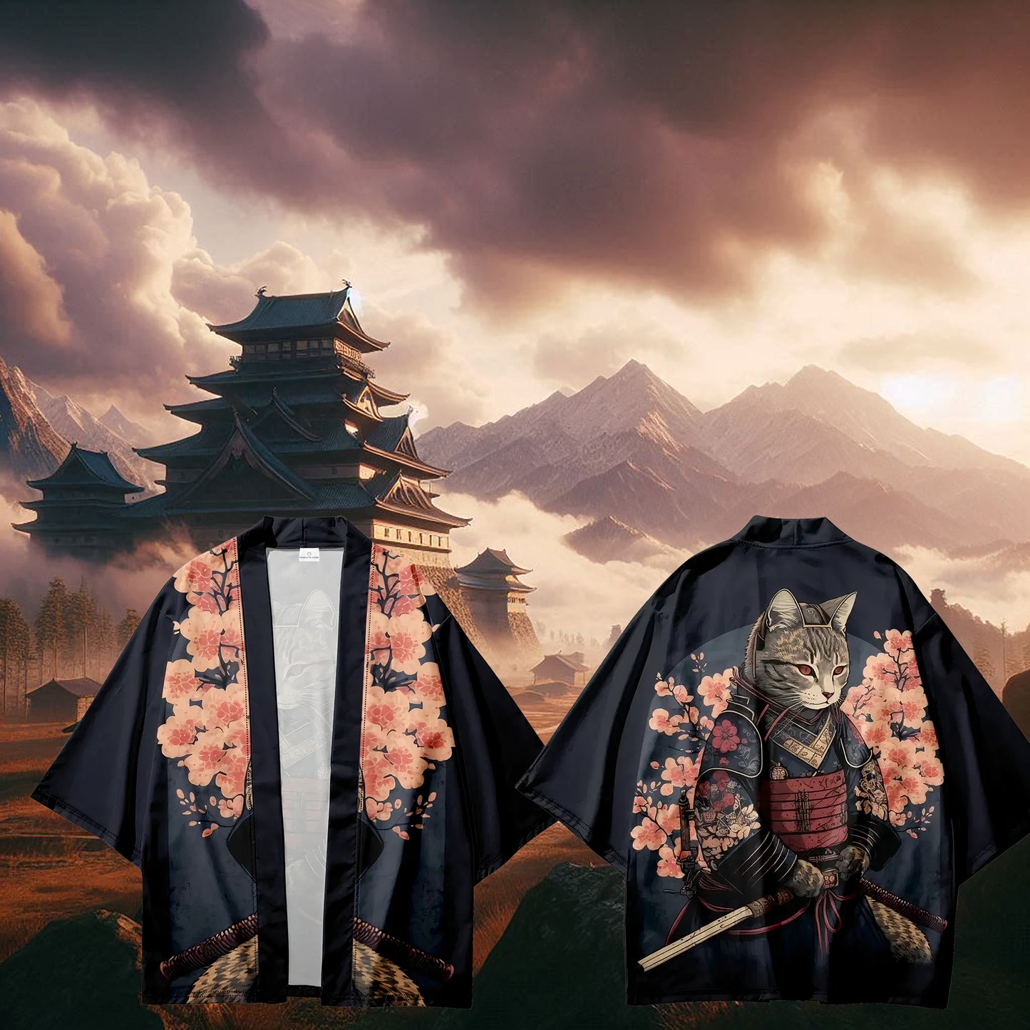 Samurai Neko Kimono