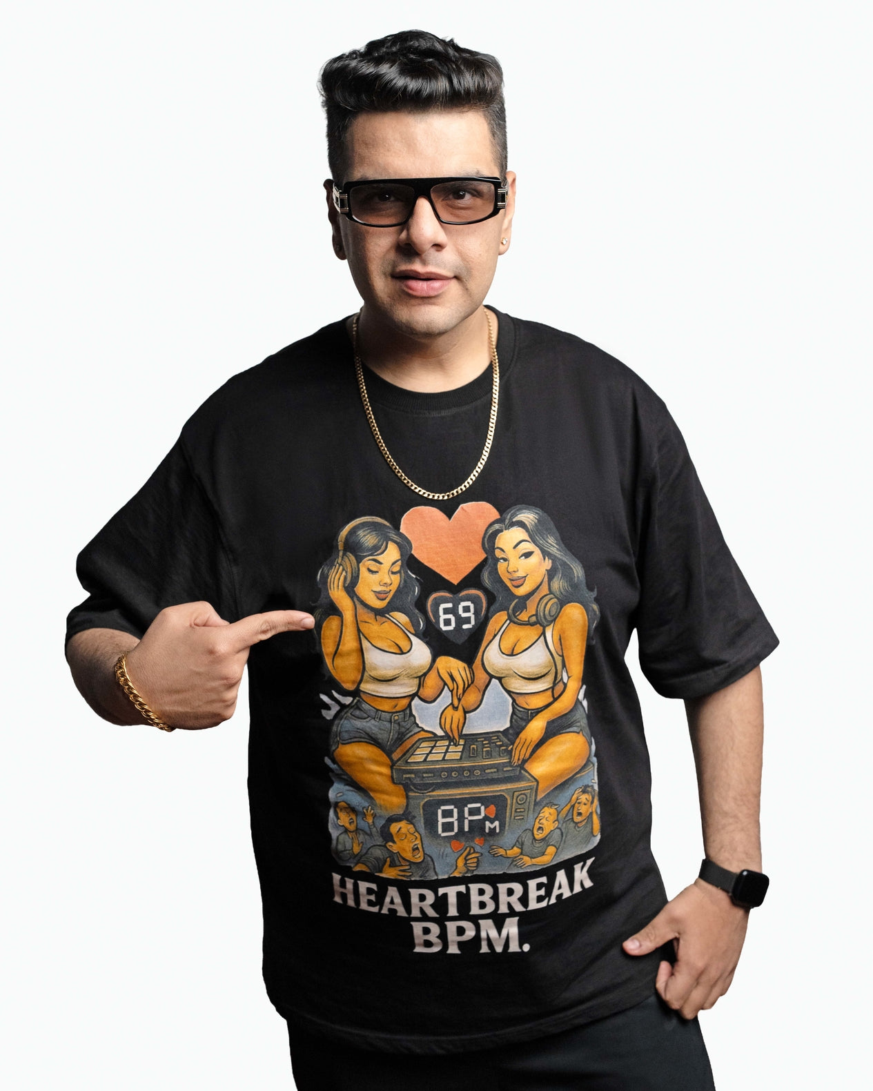 Heartbreak BPM (Pin-Up Edition) Oversized T-Shirt