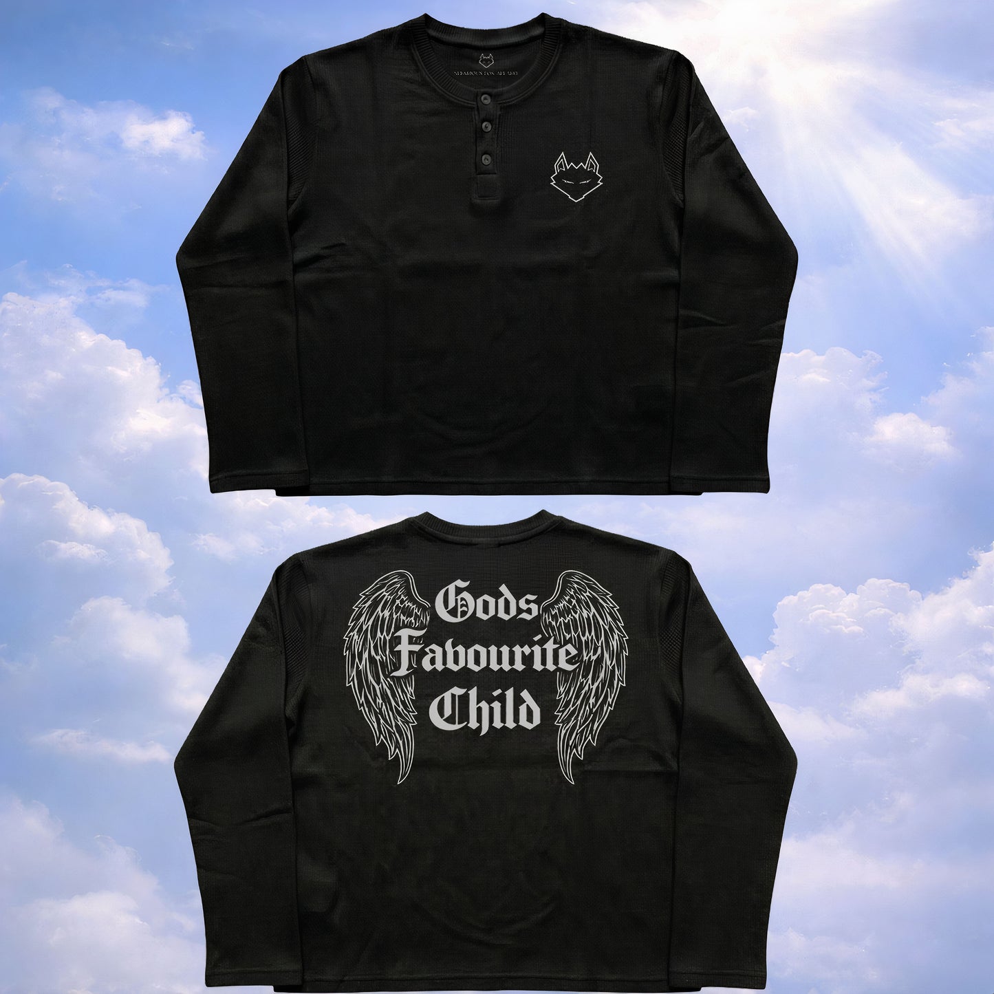 God's Favourite Child Waffle Knit Henley