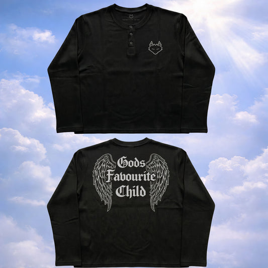 God's Favourite Child Waffle Knit Henley